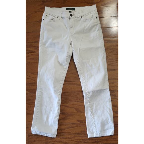 LRL Ralph Lauren Mid Rise Classic Straight Jeans Women's Size 6 White - Picture 14 of 15